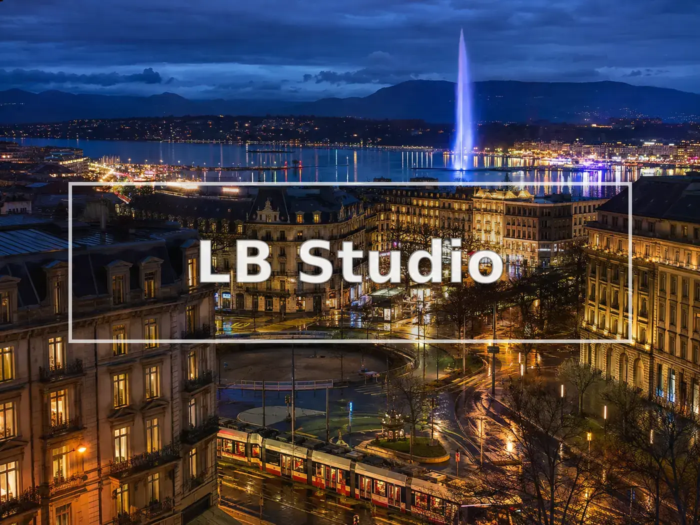 Genève, lumières sur le Léman, visuel de puzzle validé par LB Studio