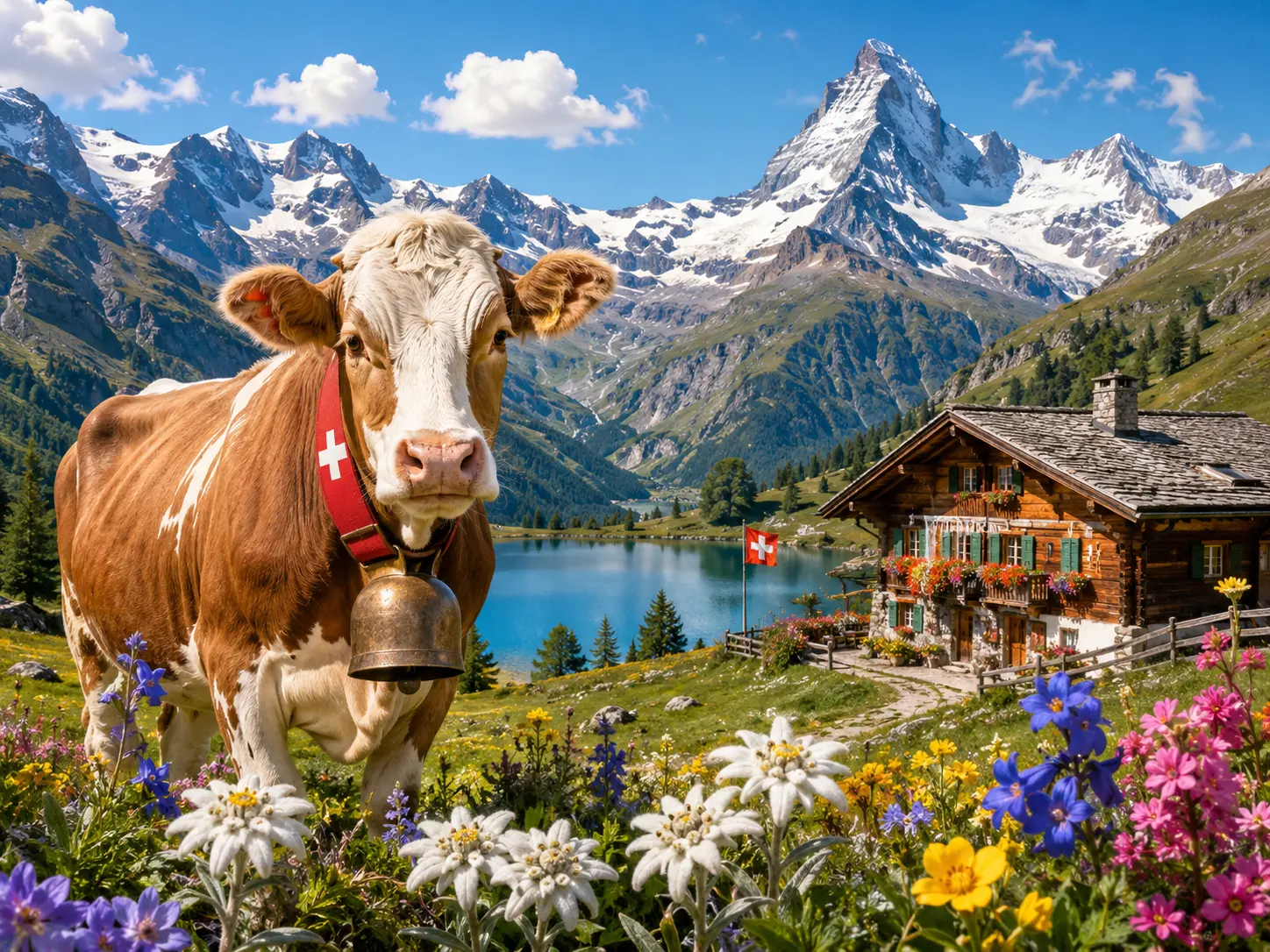 La Suisse authentique, visuel de puzzle validé par LB Studio