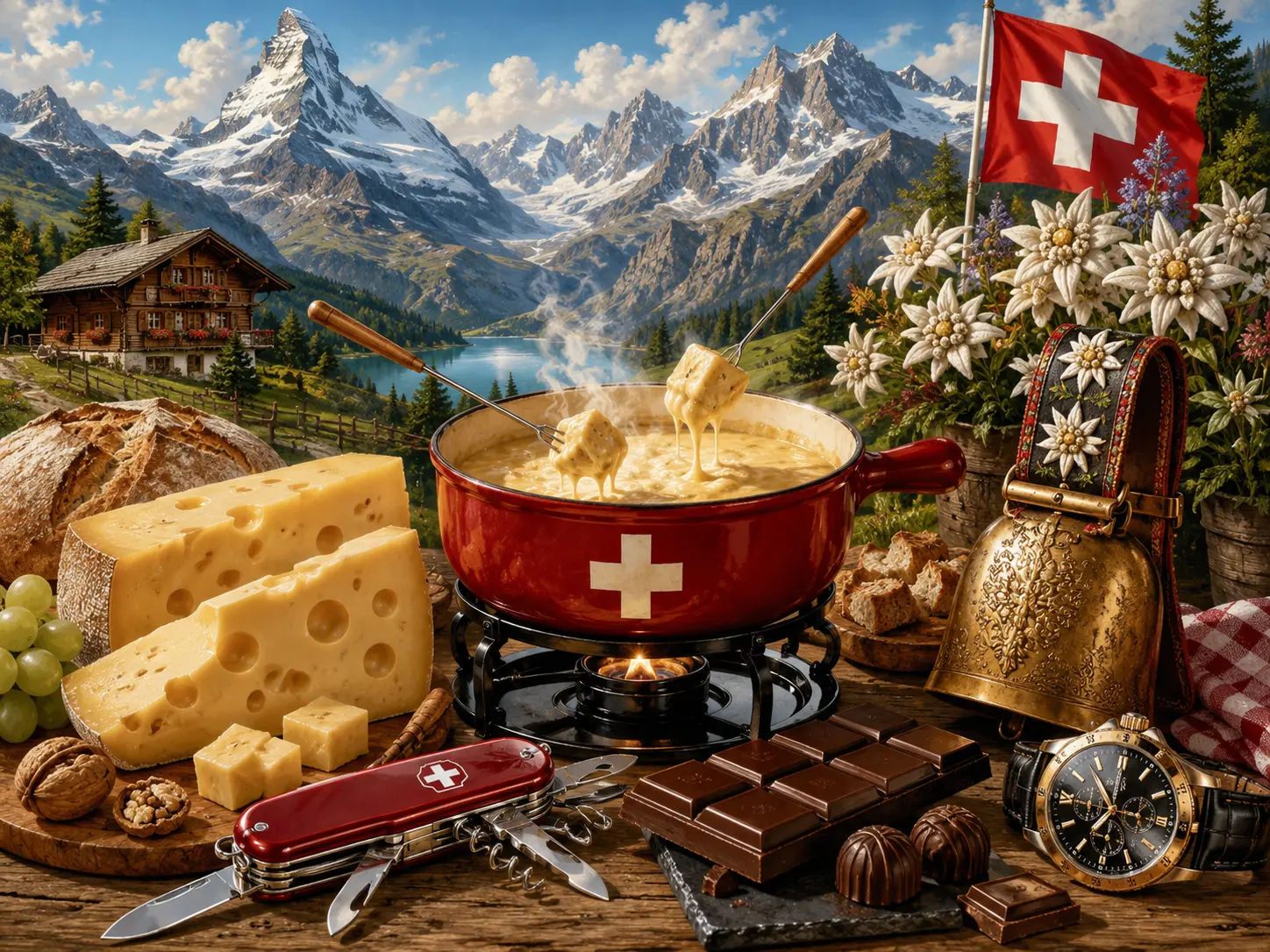 Suisse gourmande, visuel de puzzle validé par LB Studio